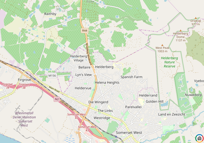 Map location of Helderberg Estate